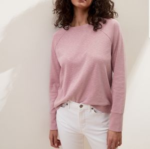 SLUB CREW NECK RAGAN TOP